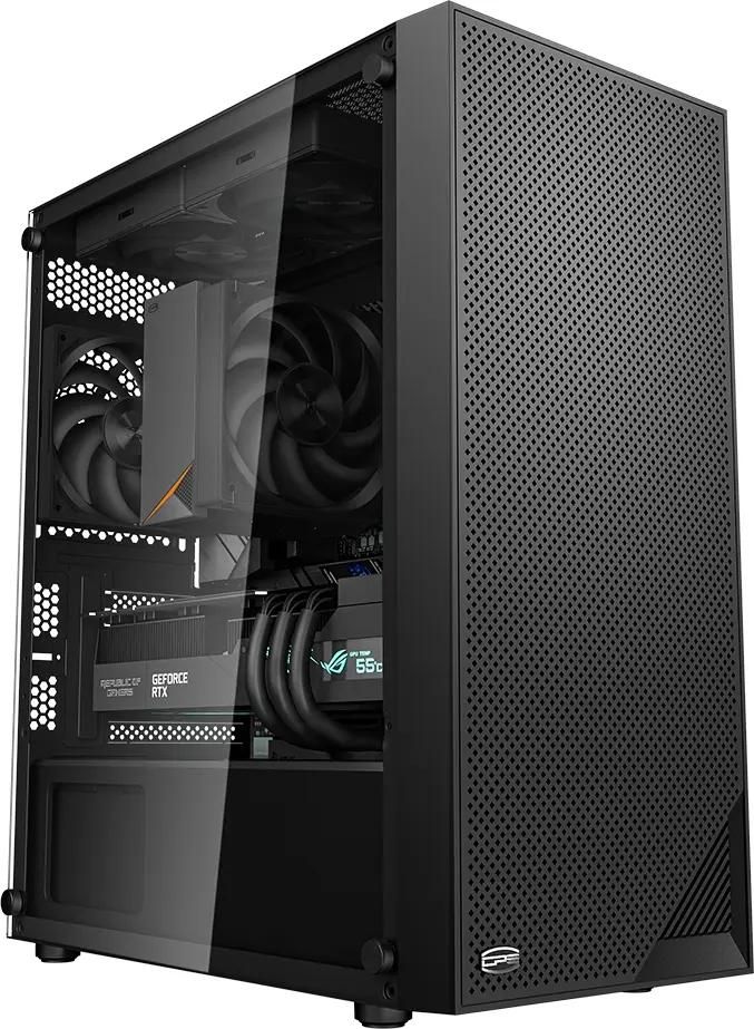 Корпус mATX PCCOOLER C3B310 BK, Midi-Tower, без БП,  черный [c3b310-bkp0-gl]